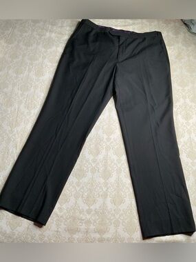 Eleganza Platinum Men’s 40R Black Dress Slacks Modern Fit